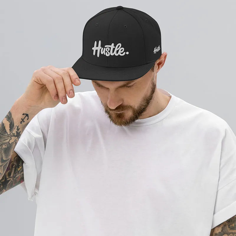 Black Hustle Snapback Hat