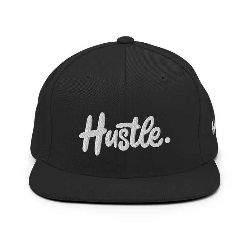 Black Hustle Snapback Hat