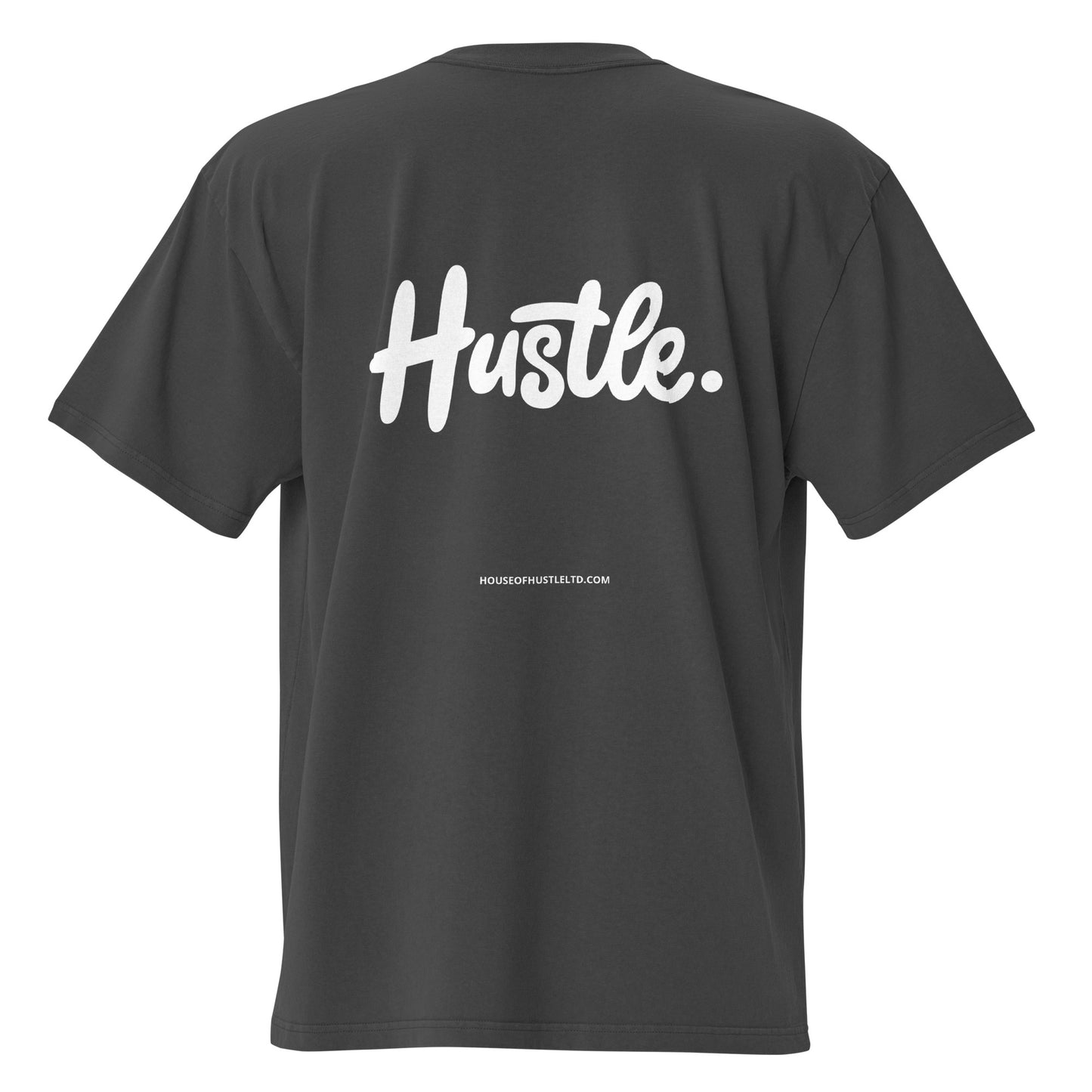 Oversized Faded Black Hustle Tee
