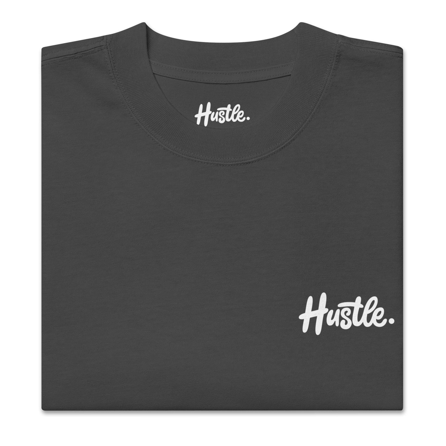 Oversized Faded Black Hustle Tee