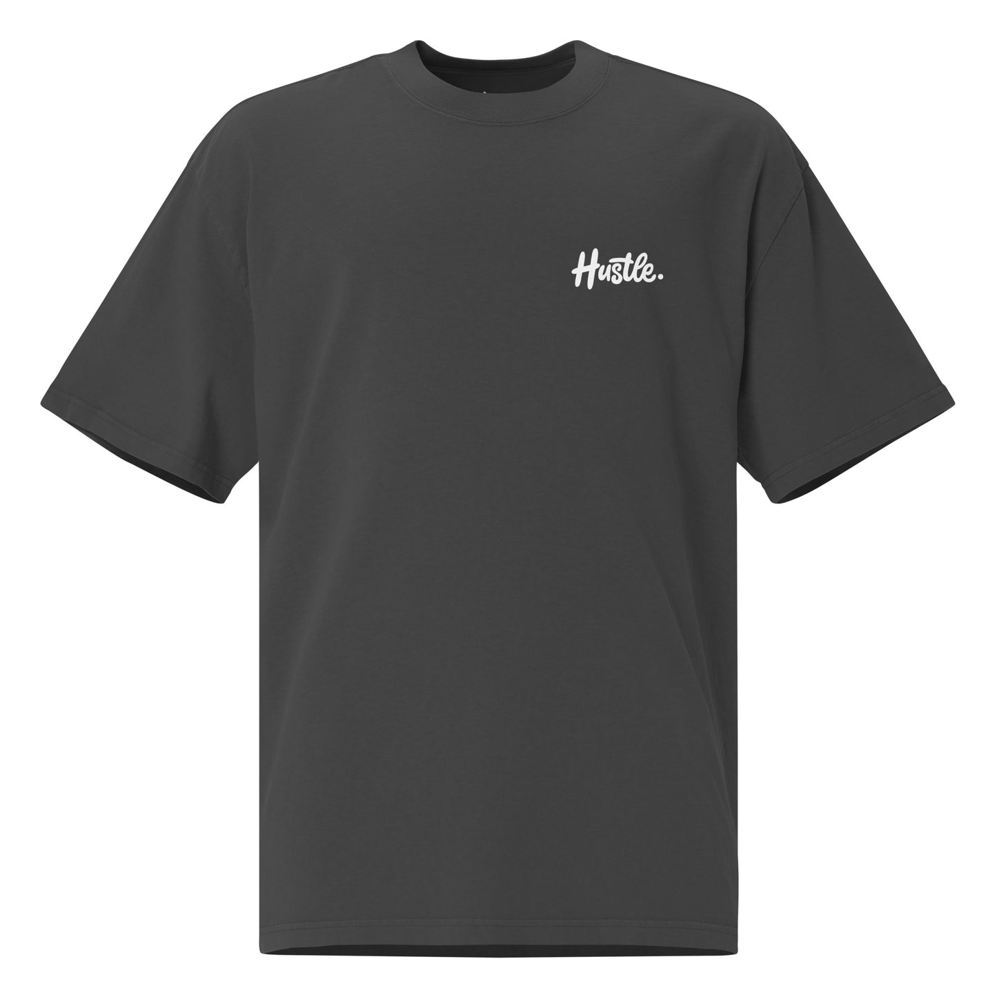 Oversized Faded Black Hustle Tee