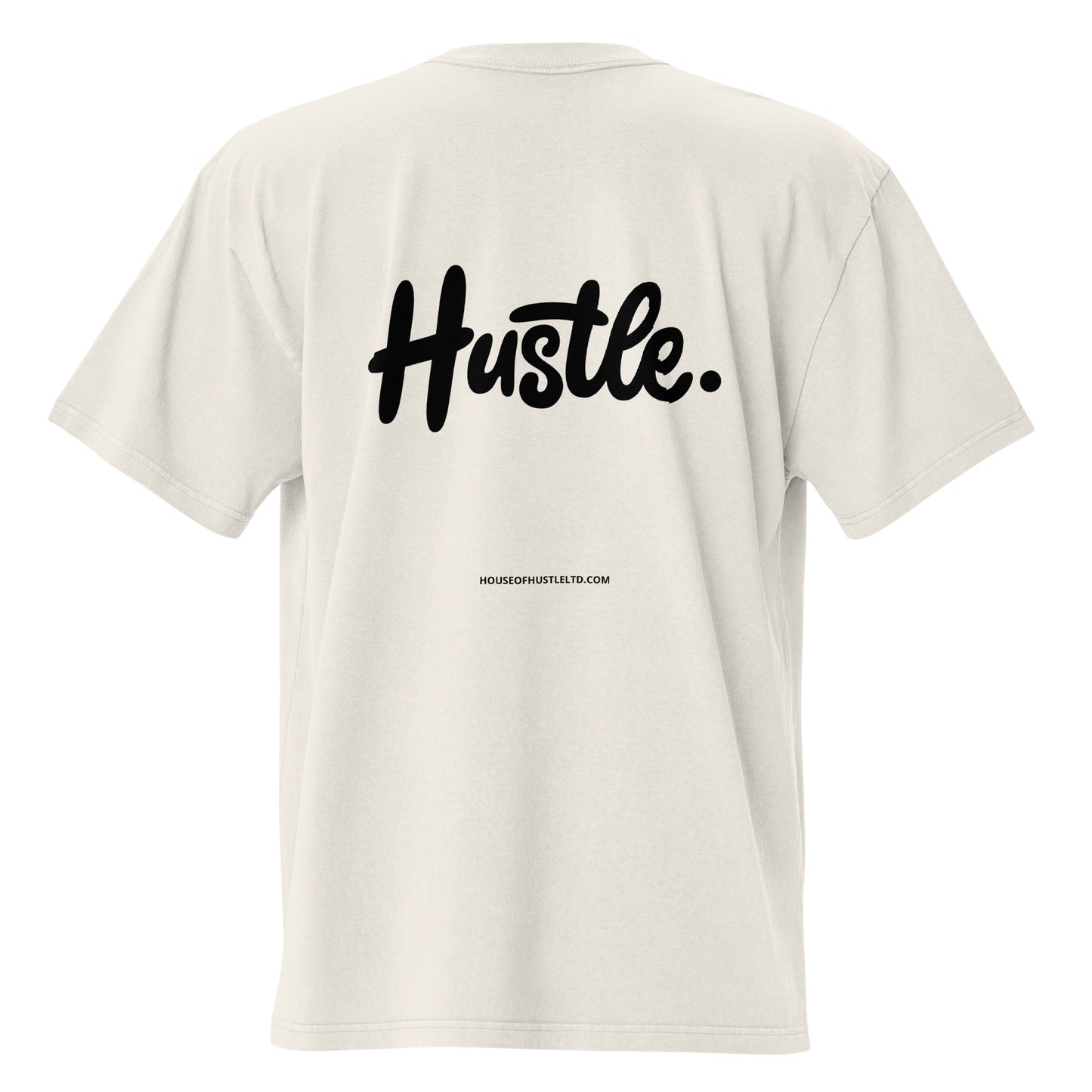Oversized Faded Bone Hustle Tee