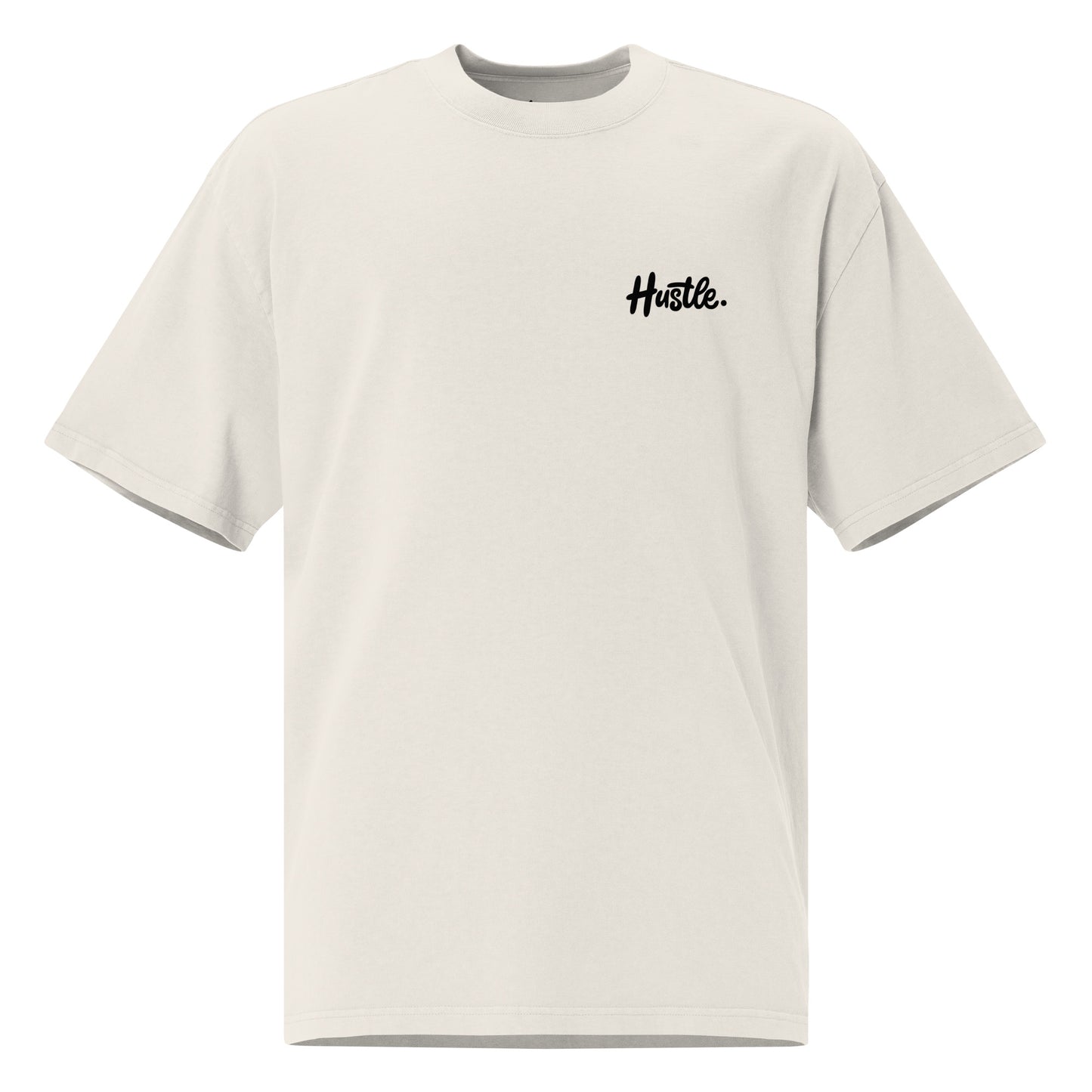 Oversized Faded Bone Hustle Tee